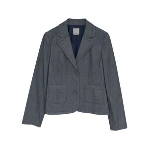 Halogen Blazer Jacket Women’s Large Blue White Pinstripe